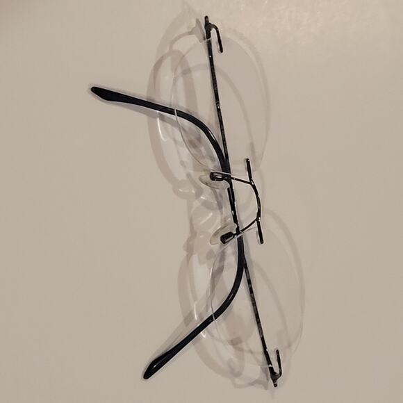 CHARMANT CH8600E BL Titanium Womens Rimless Eyeglasses 99-19-140 - Picture 8 of 13